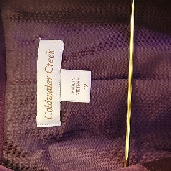Coldwater Creek Maroon Velveteen Jacket, size 12 - Picture 2 of 5